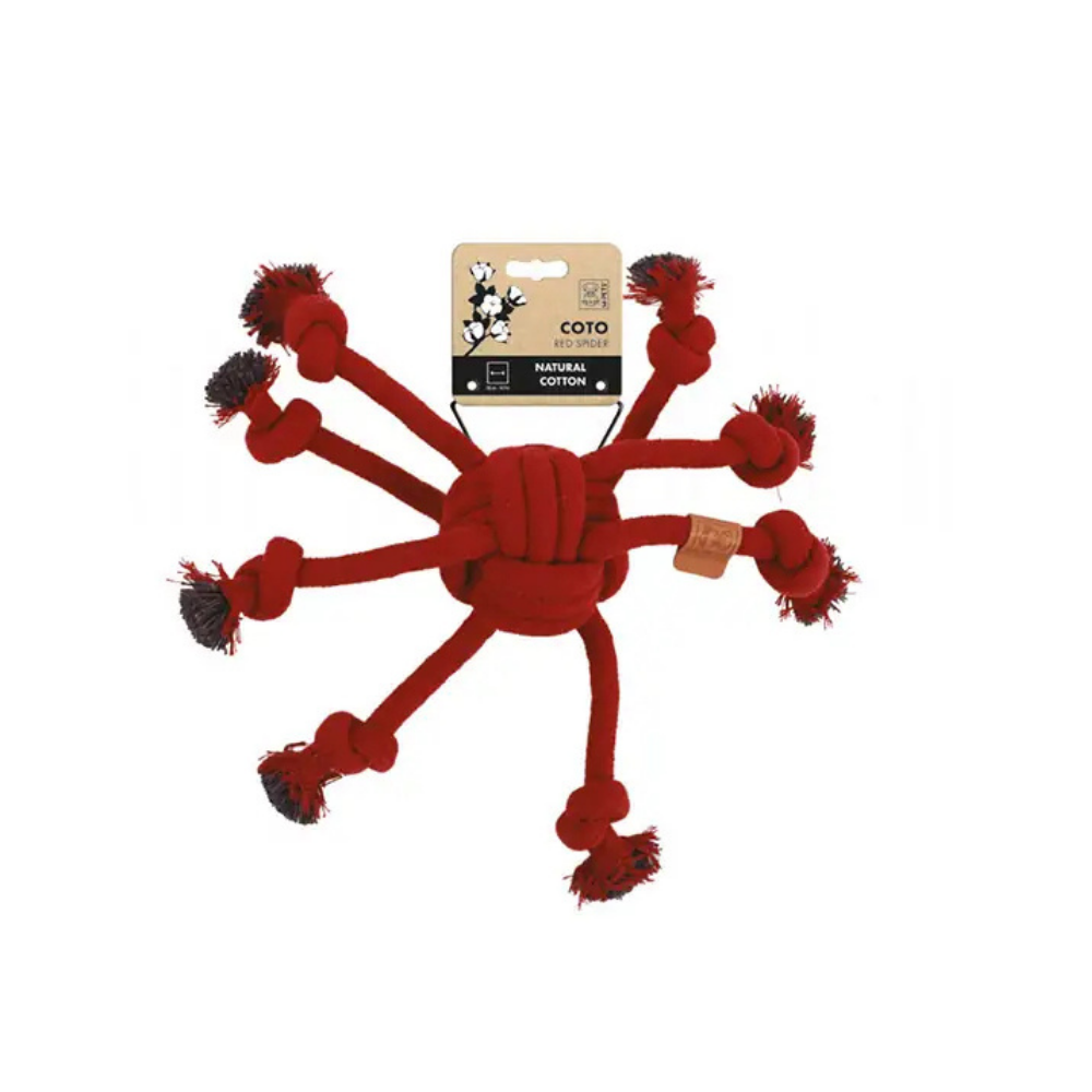 M-Pets Coto Spider Örgü Köpek Oyuncağı Kırmızı 38 cm