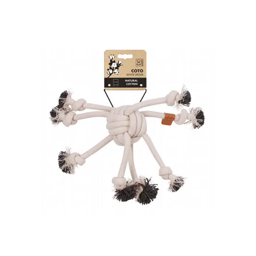 M-Pets Coto Spider Örgü Köpek Oyuncağı Beyaz 38 cm