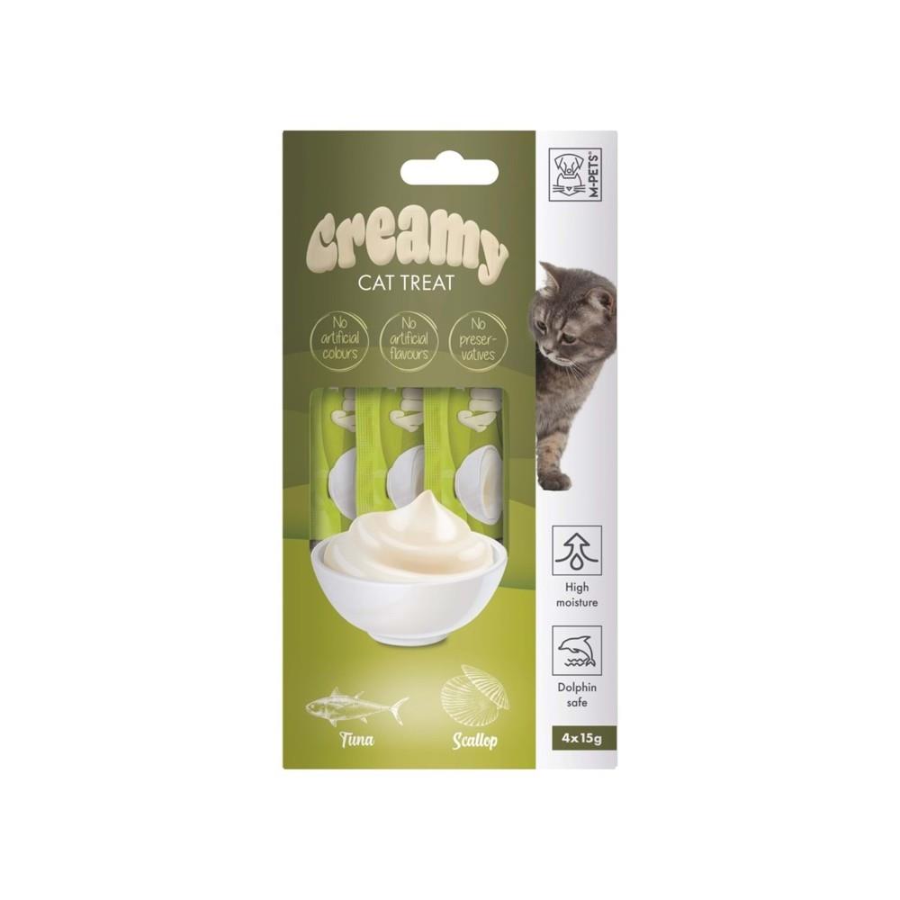 M-Pets Deniz Taraklı ve Ton Balıklı Krema Kedi Ödül Maması 15 gr 4'lü