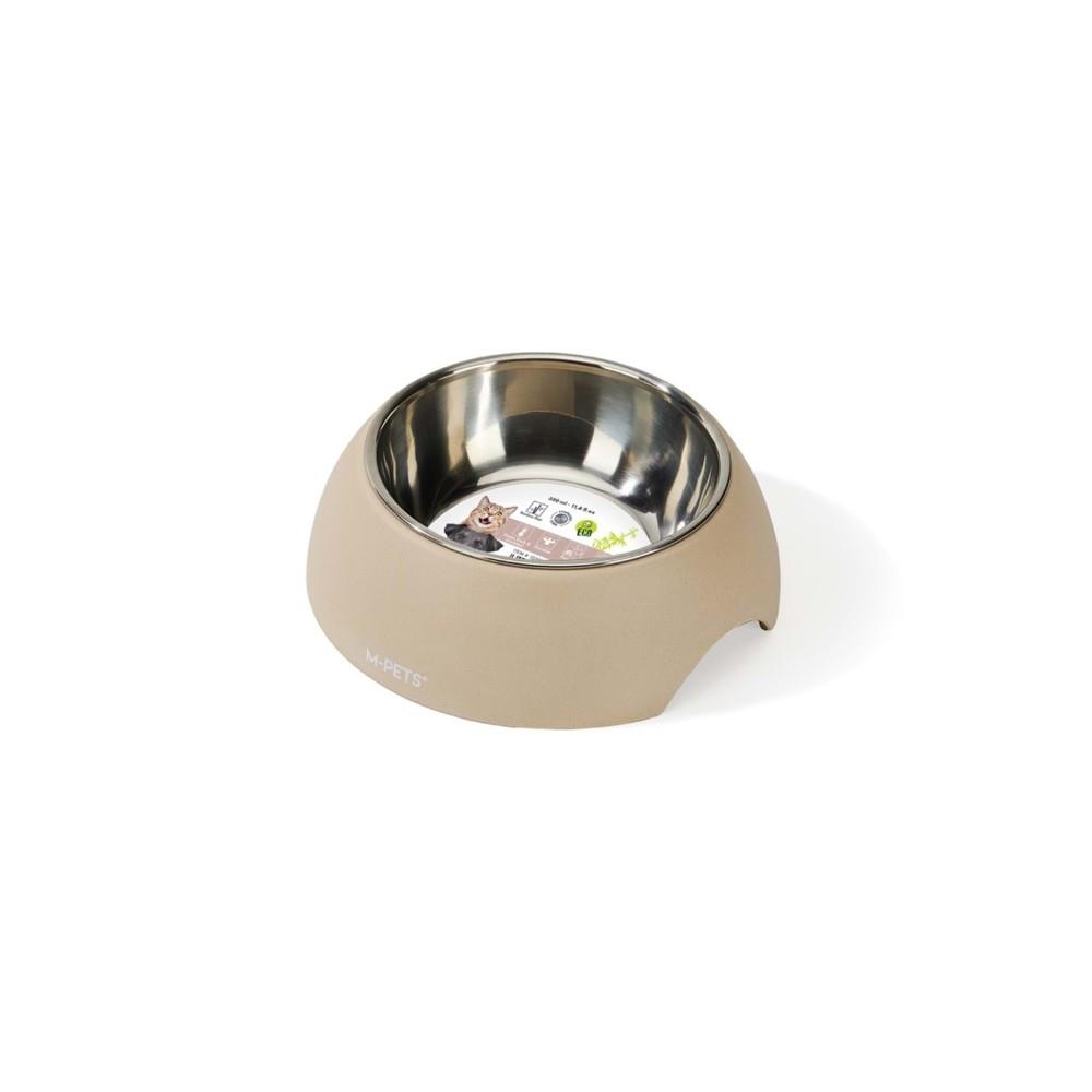 M-Pets Eco Bambu Kedi ve Köpekler için Mama ve Su Kabı 350ml Kum Rengi