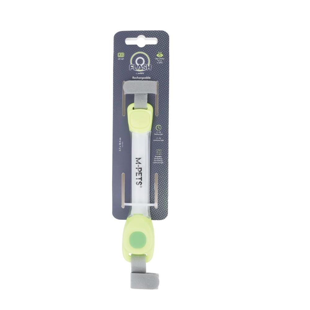 M-Pets Flash Led Köpek Kayış Bandı 3.7x18.5 cm Yeşil