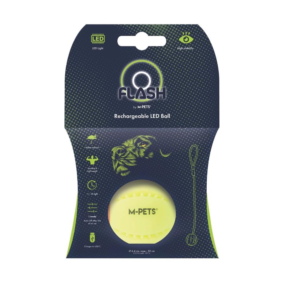 M-Pets Flash Led Top Köpek Oyuncağı 6.4x50 cm Yeşil