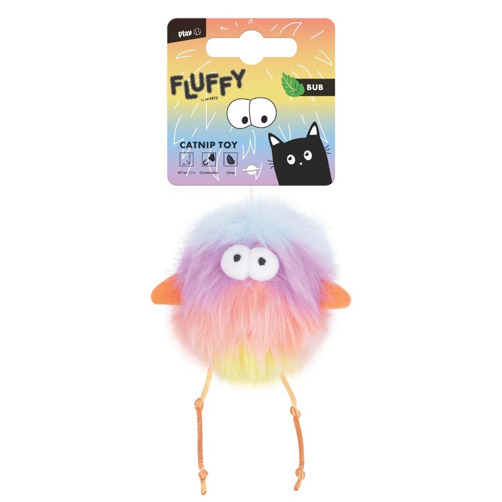 M-Pets Fluffy Bub Kedi Otlu Kedi Oyuncağı 10x7x5.5 cm Karışık Renkli