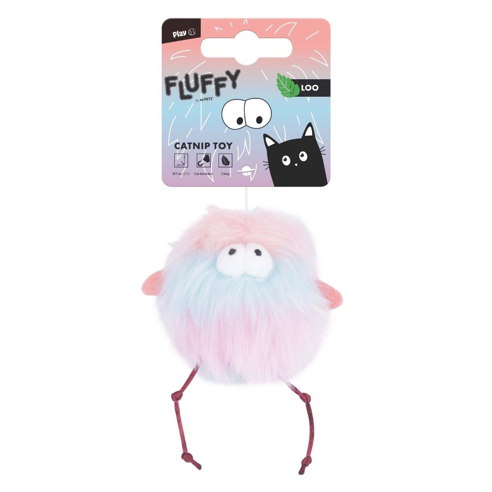 M-Pets Fluffy Loo Kedi Otlu Kedi Oyuncağı 10x7x5.5 cm Karışık Renkli