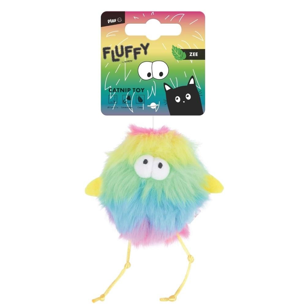 M-Pets Fluffy Zee Kedi Otlu Kedi Oyuncağı 10x7x5.5cm Karışık Renkli