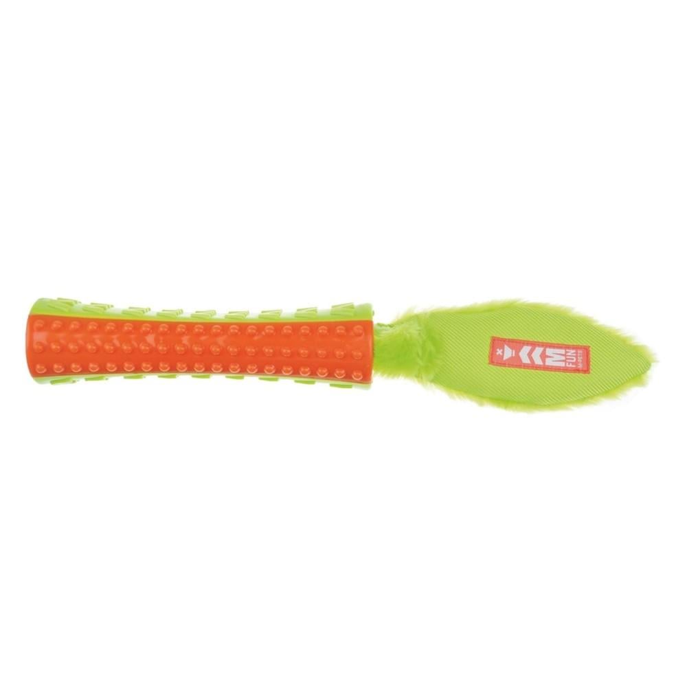 M-Pets Funsty On/Off Kauçuk Köpek Oyuncağı Turuncu-Yeşil