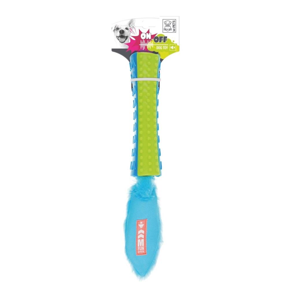 M-Pets Funsty On/Off Kauçuk Köpek Oyuncağı Mavi-Yeşil