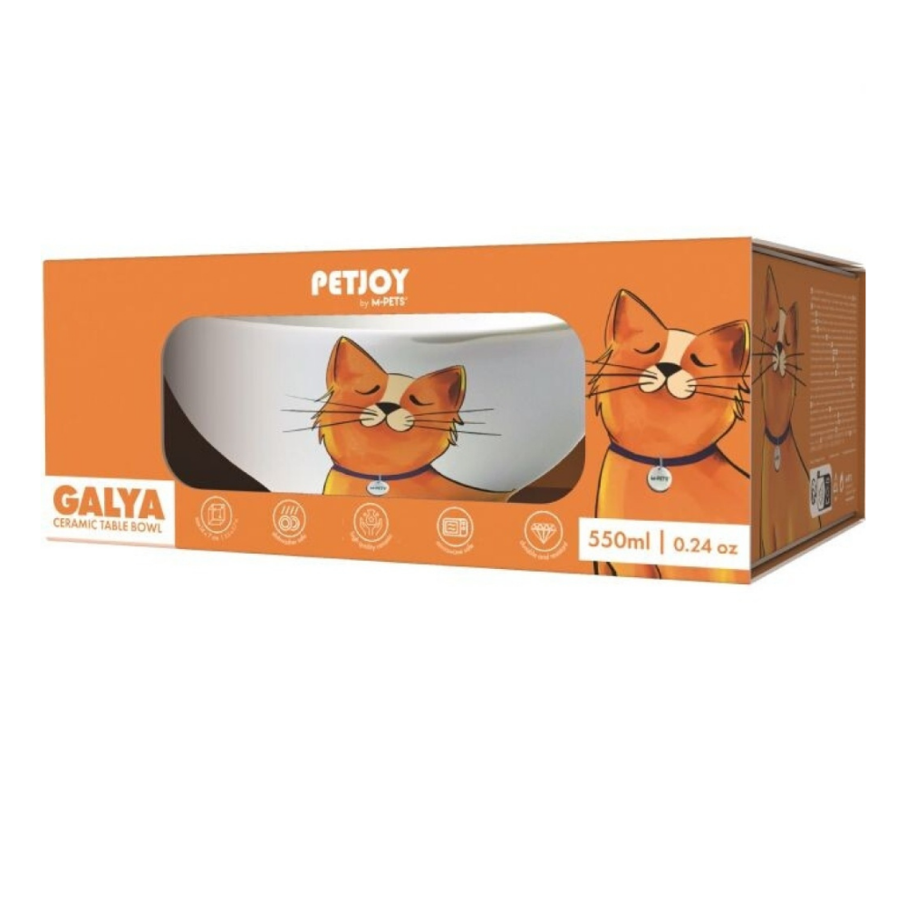 M-Pets Galya Seramik Kedi Mama ve Su Kabı 550ml