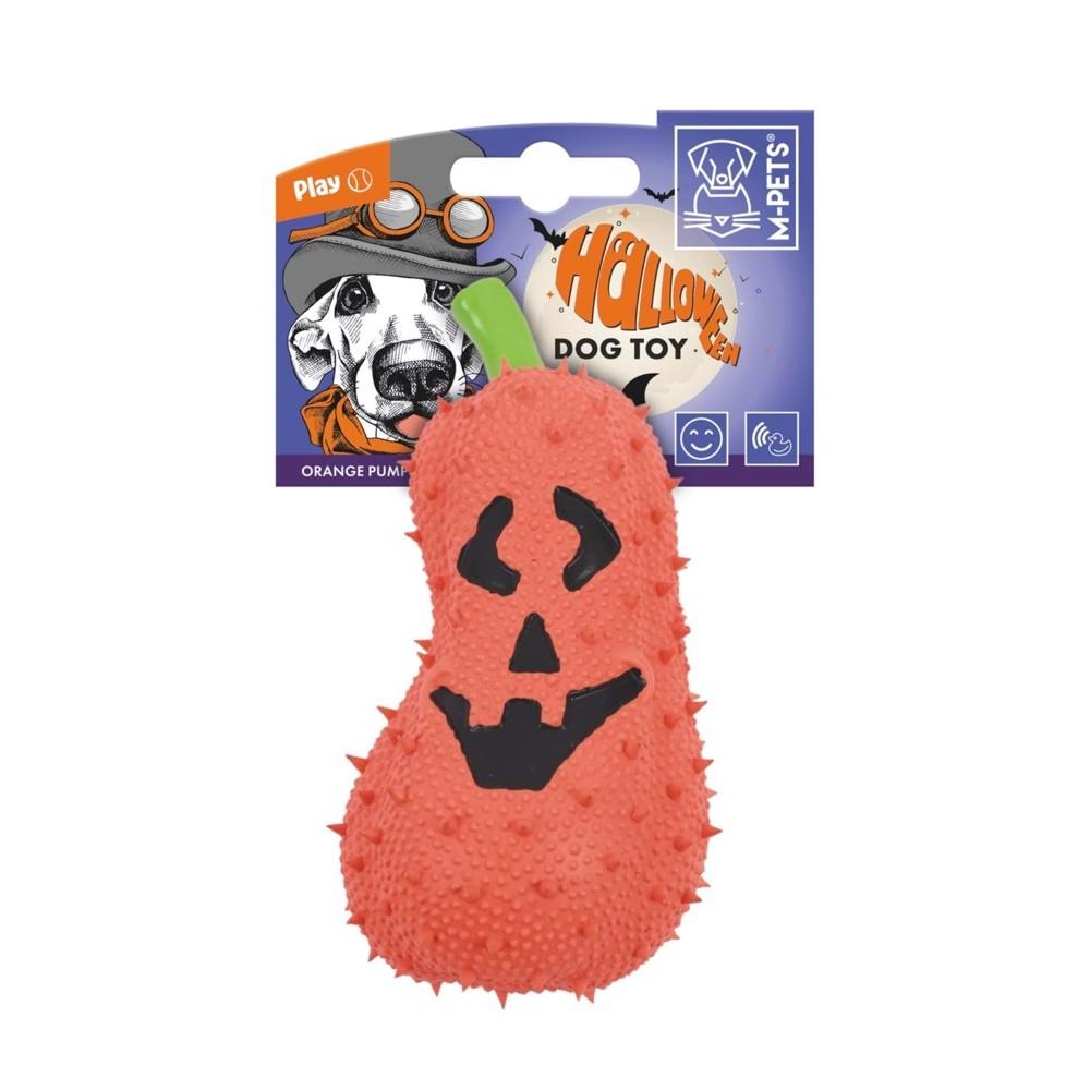 M-Pets Halloween Pumpkin Kauçuk Köpek Oyuncağı 7x6.5x14 cm Pembe
