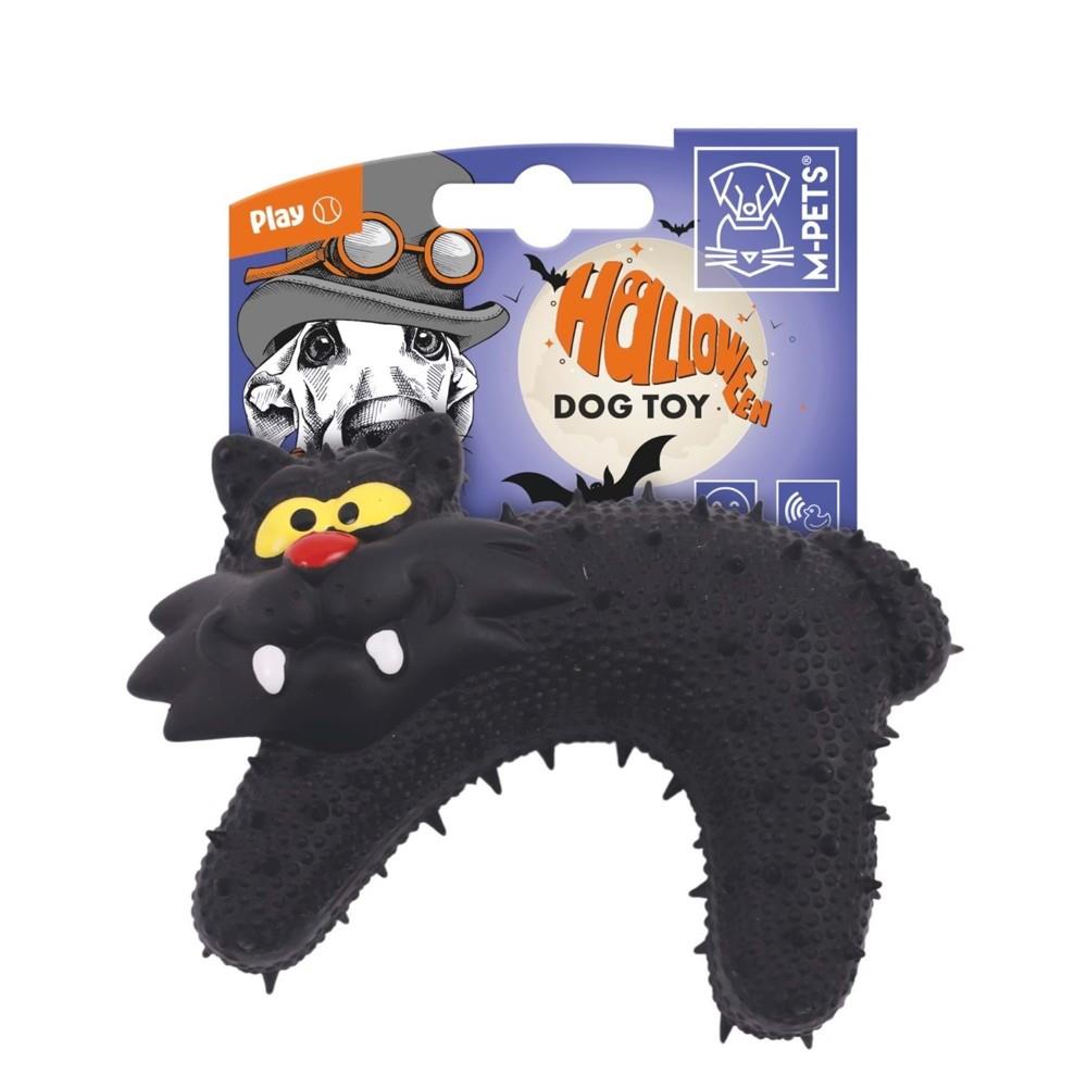 M-Pets Halloween Vampir Kedi Kauçuk Köpek Oyuncağı 14x5x10 cm Siyah