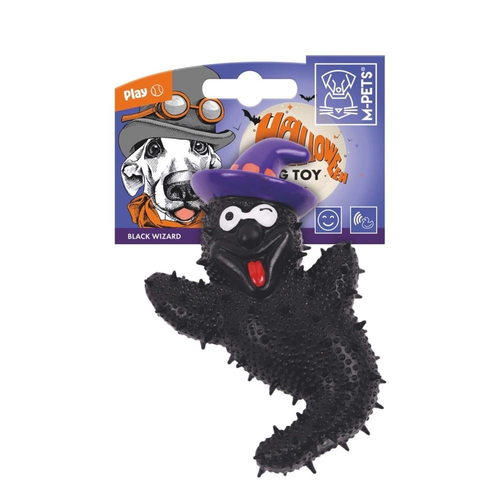 M-Pets Halloween Wizard Kauçuk Köpek Oyuncağı 10x4x15 cm Siyah