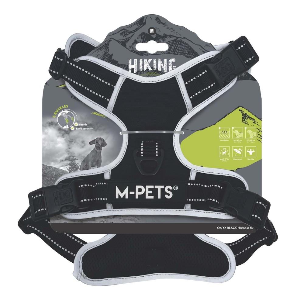M-Pets Hiking Reflektörlü Köpek Göğüs Tasması Siyah M