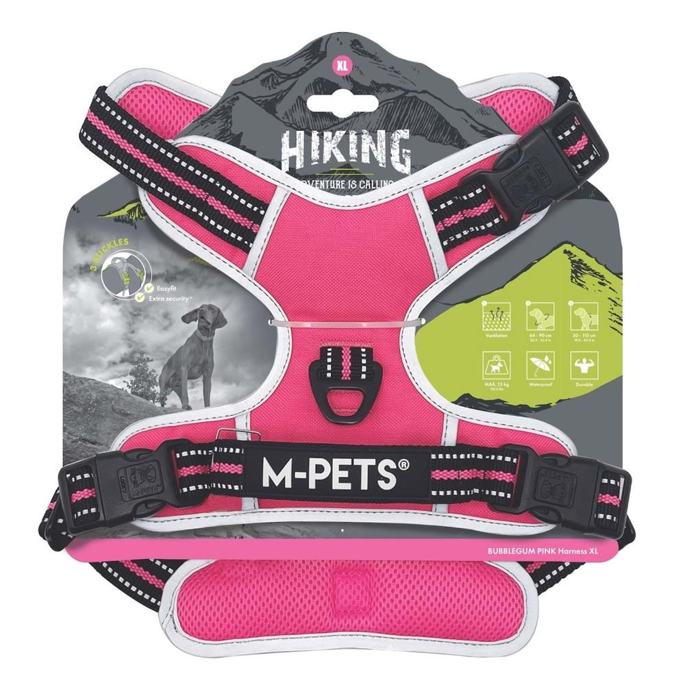 M-Pets Hiking Reflektörlü Köpek Göğüs Tasması Pembe XL