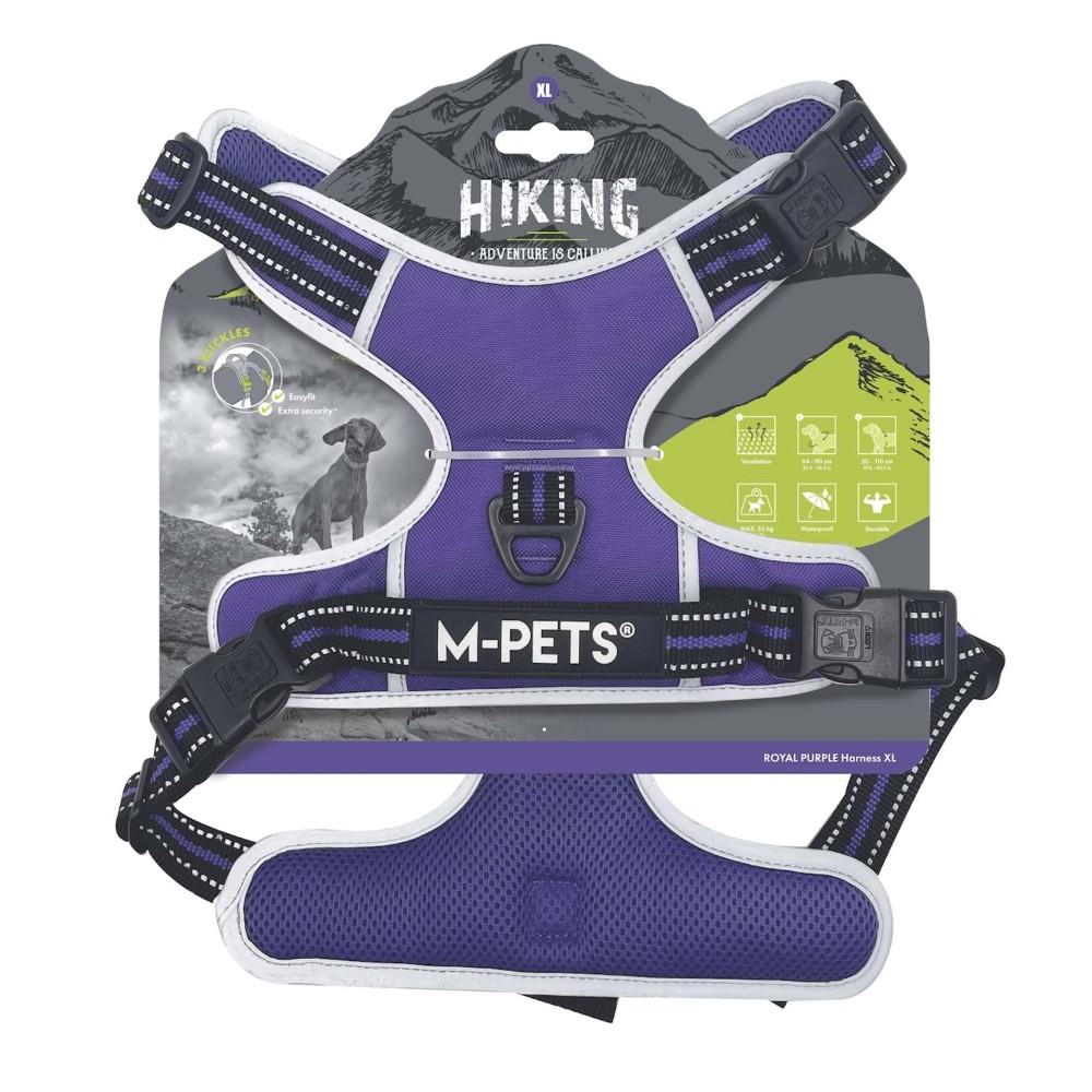 M-Pets Hiking Reflektörlü Köpek Göğüs Tasması Mor XL