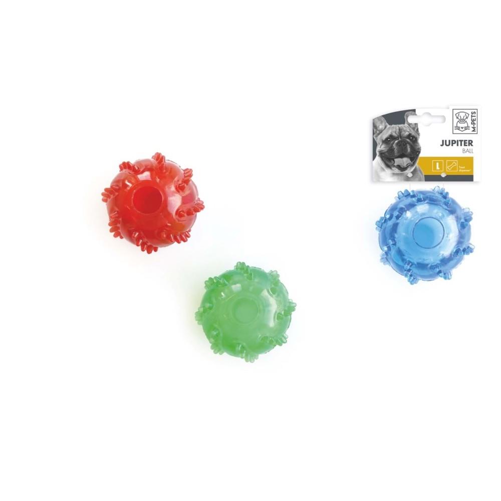 M-Pets Jupiter Kauçuk Ödül Hazneli Top Köpek Oyuncağı 8 cm Karışık Renkli