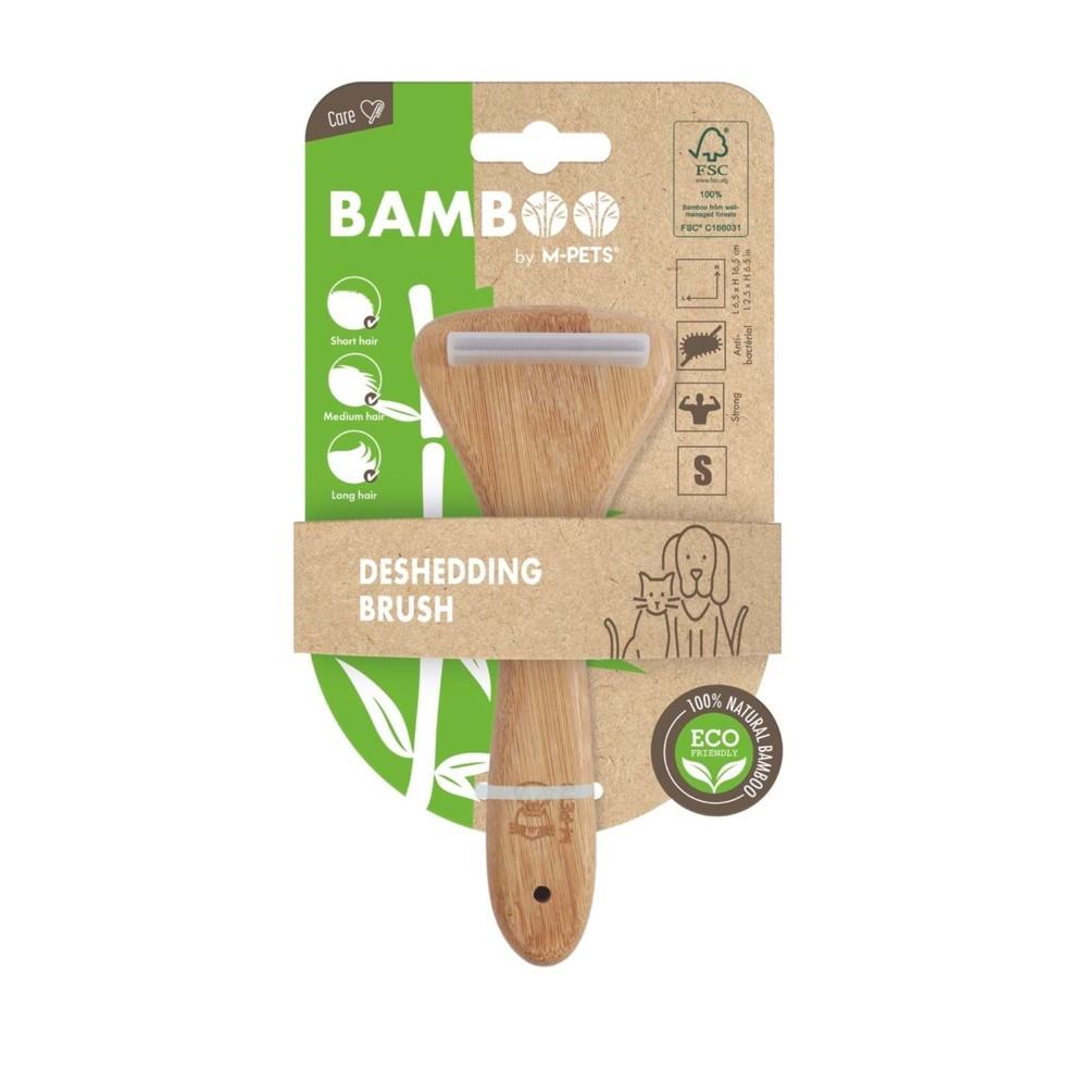 M-Pets Kedi ve Köpekler İçin Tüy Alıcı Bambu Tarak 6.5x16.5 cm S