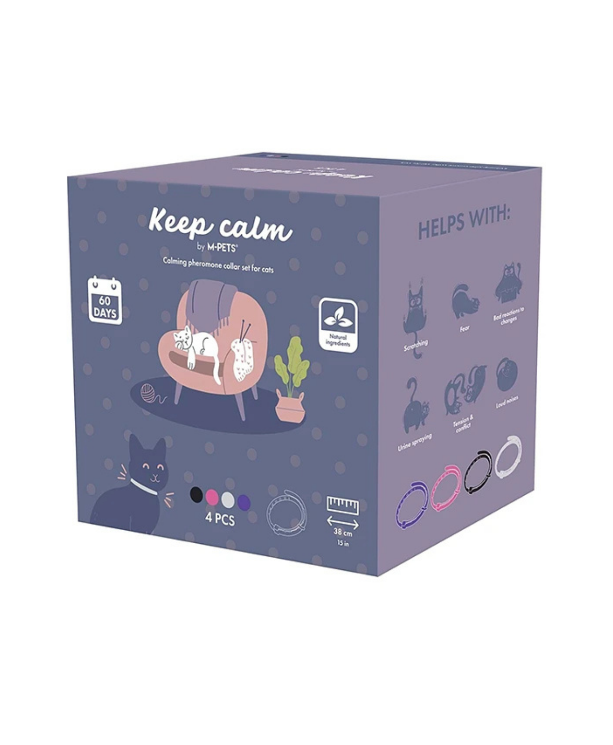 M-Pets Keep Calm Calming Sakinleştirici Kedi Tasması