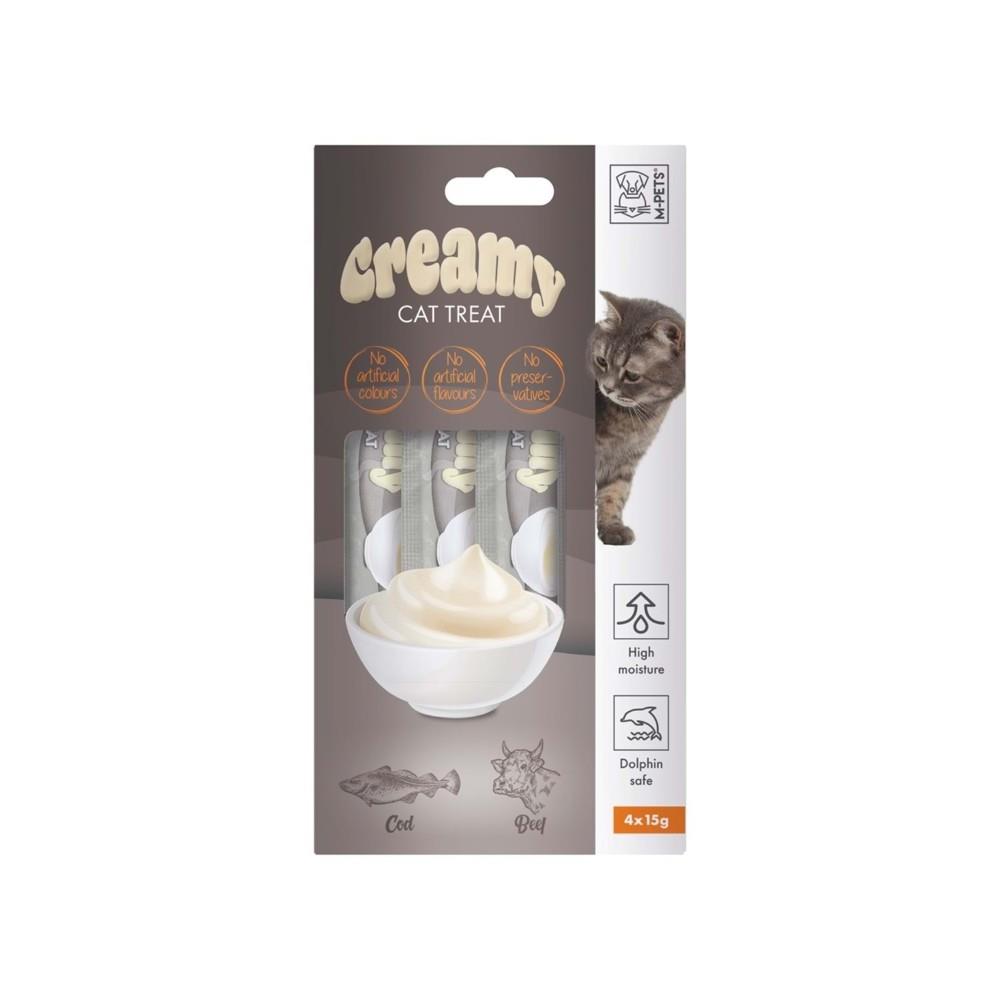 M-Pets Morina Balıklı ve Biftekli Krema Kedi Ödül Maması 15 gr 4'lü