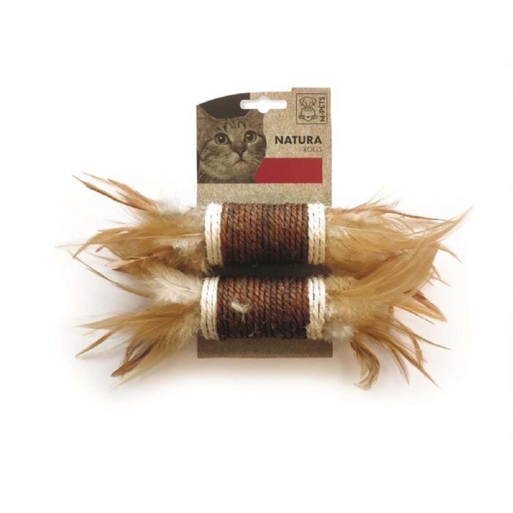 M-Pets Natura Roll Hasır Kedi Oyuncağı 24x4.5 cm 2'li