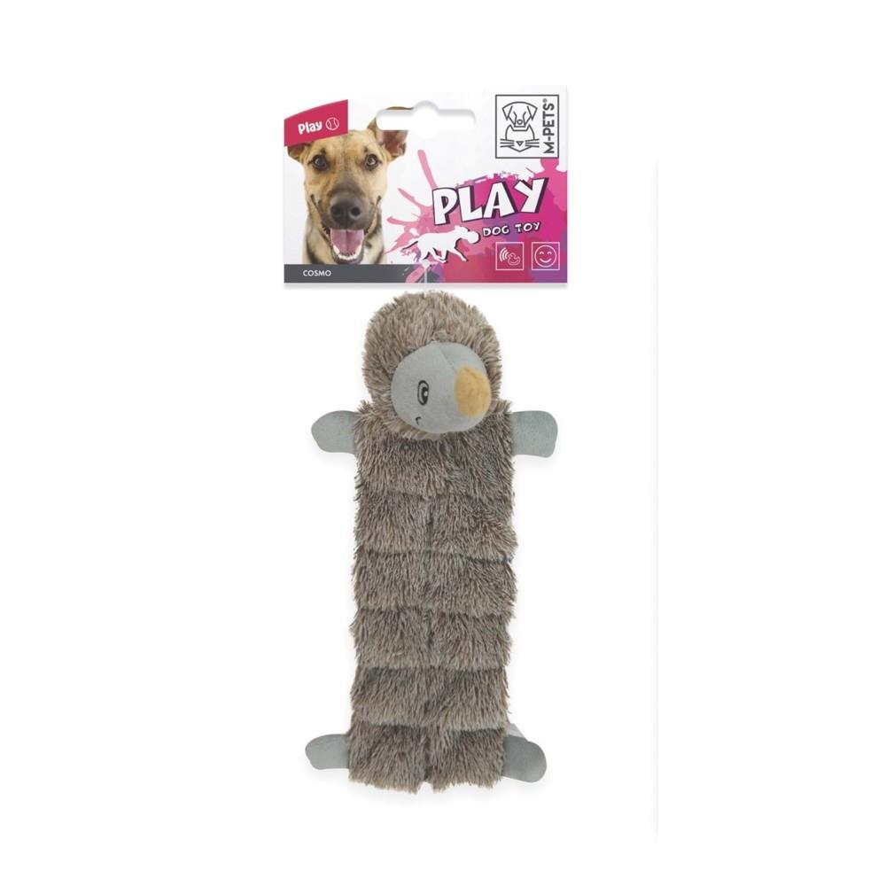 M-Pets Peluş Kirpi Köpek Oyuncağı 43x20x15 cm gri