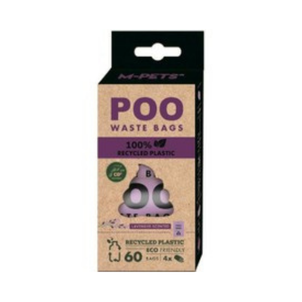 M-Pets Poo 100% Recycled Köpek Dışkı Poşeti Lavanta Kokulu 8X15 Yaprak