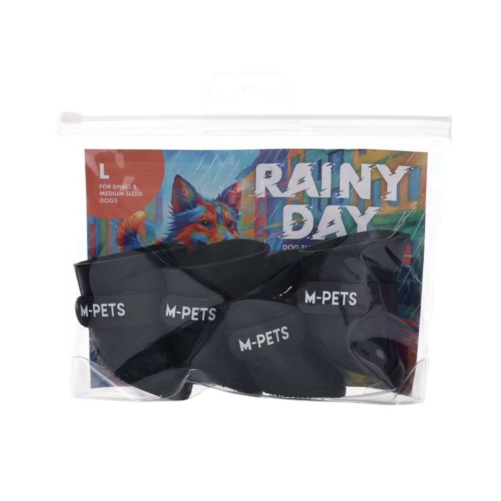M-Pets Rainy Day Köpekler İçin Ayakkabı Siyah Large