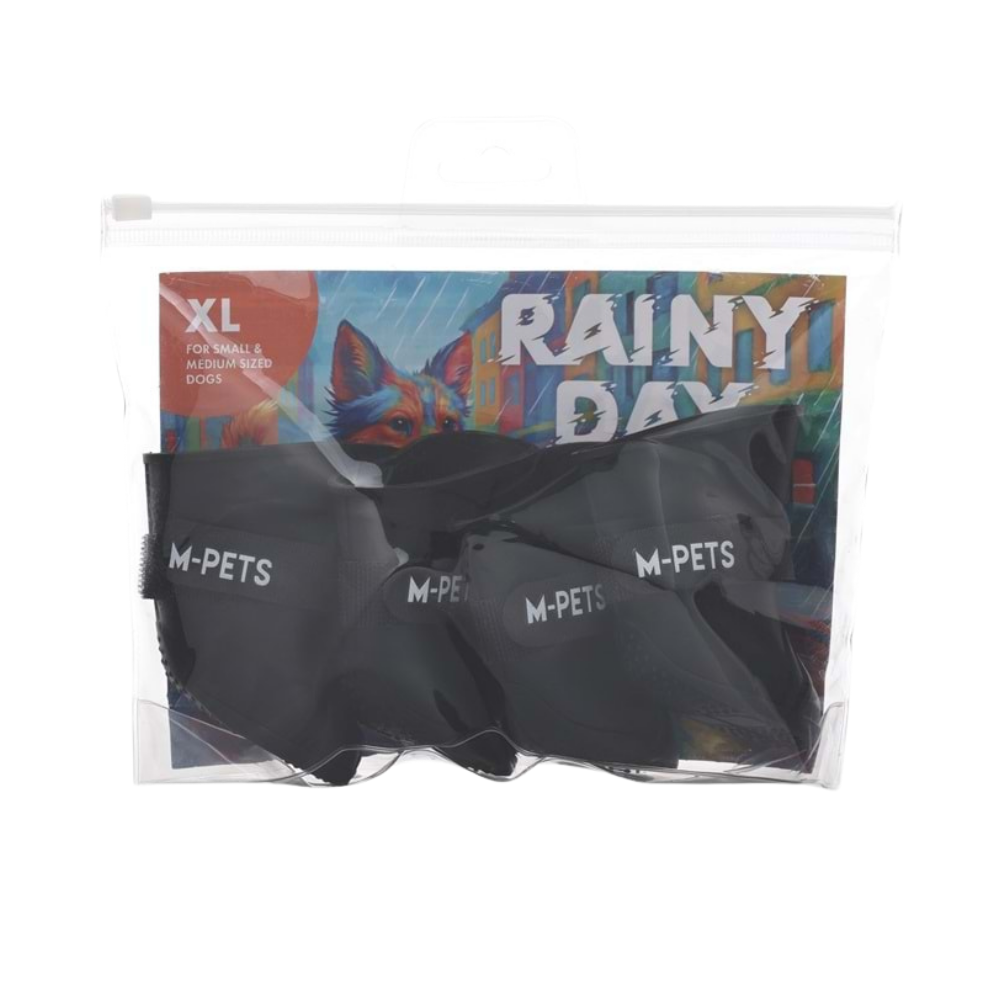 M-Pets Rainy Day Köpekler İçin Ayakkabı Siyah Xlarge