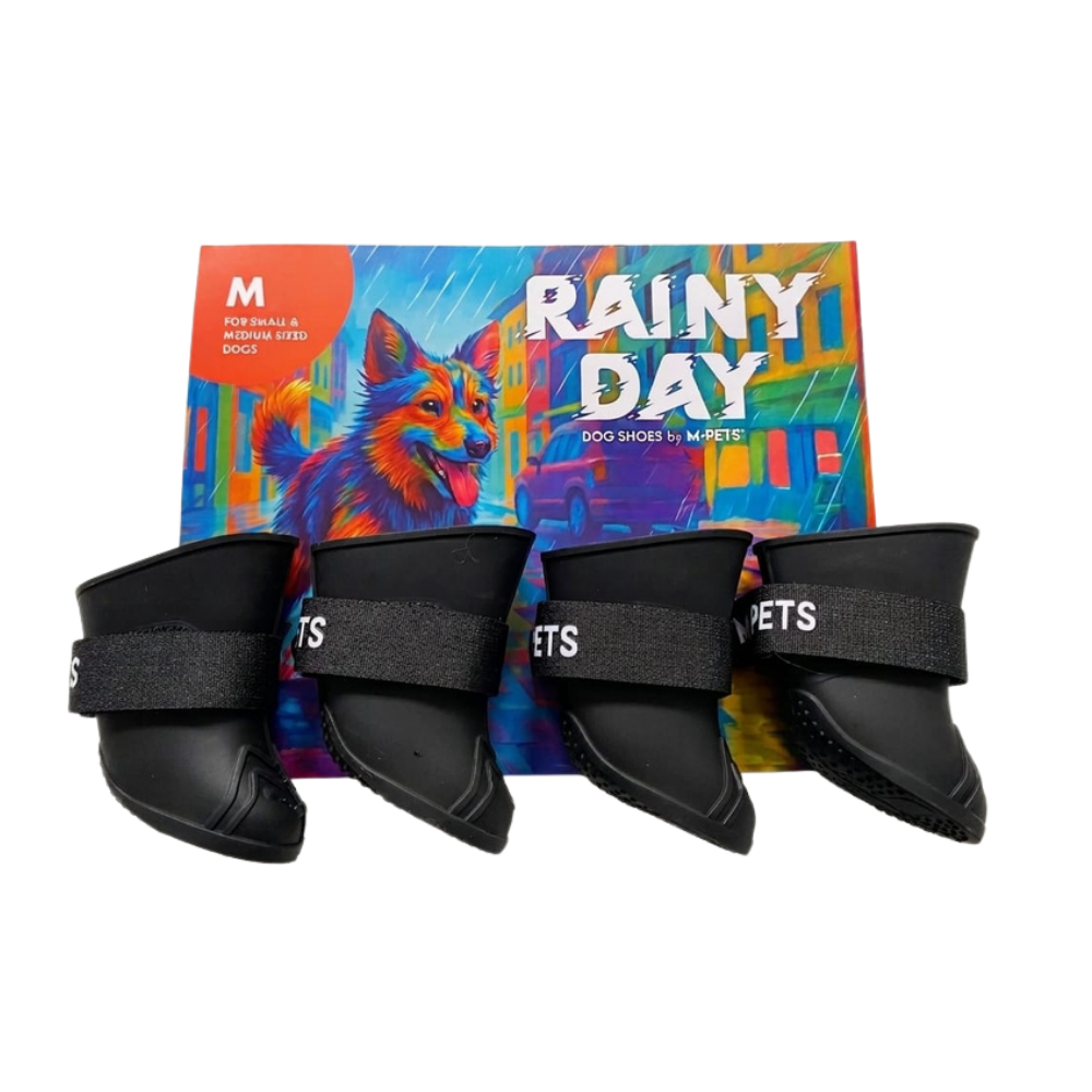 M-Pets Rainy Day Köpekler İçin Ayakkabı Siyah Medium