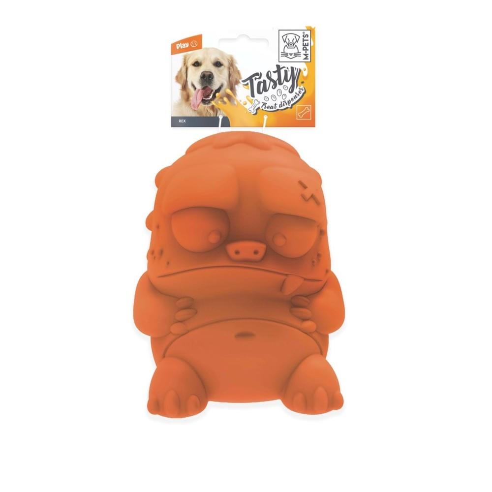 M-Pets Rex Kauçuk Ödül Hazneli Köpek Oyuncağı 9x9x10.5 cm Turuncu