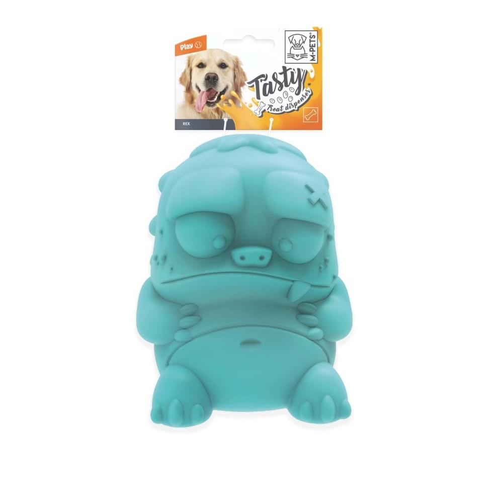 M-Pets Rex Kauçuk Ödül Hazneli Köpek Oyuncağı 9x9x10.5 cm Mavi