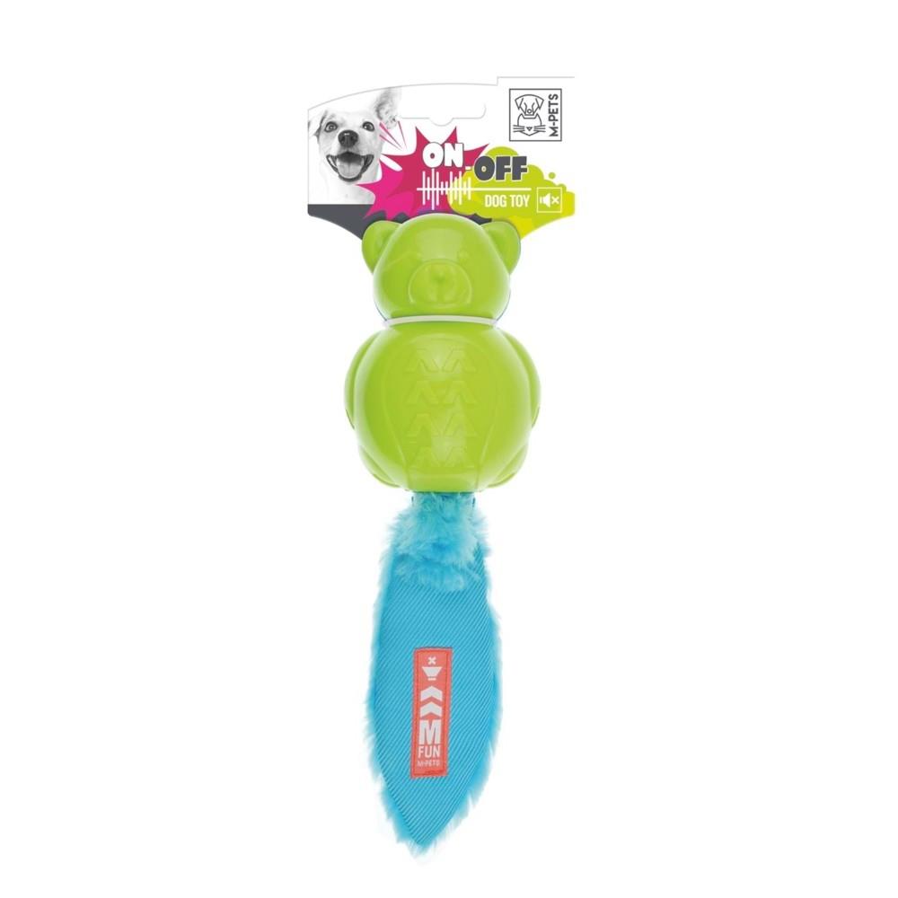 M-Pets Sesli Teddy Kauçuk Köpek Oyuncağı 30 cm Yeşil