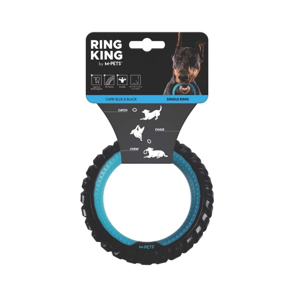 M-Pets Single Ring King Köpek Oyuncağı Mavi