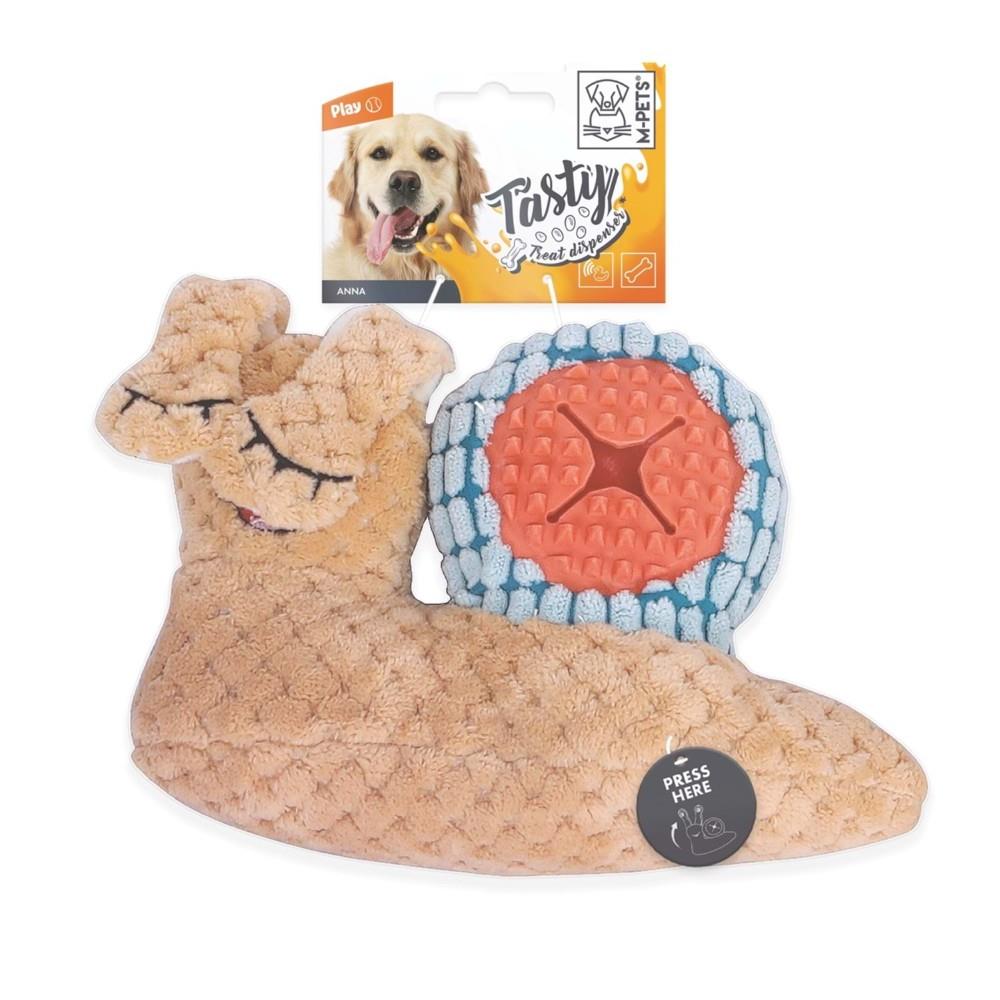 M-Pets Snail Anna Ödül Hazneli Peluş Köpek Oyuncağı 23.5x15 cm