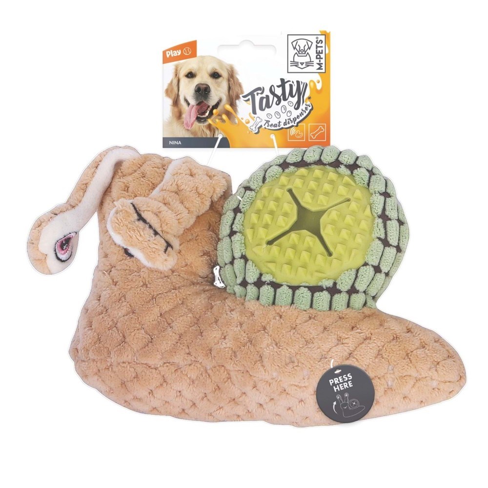 M-Pets Snail Nina Ödül Hazneli Peluş Köpek Oyuncağı 23.5x15 cm