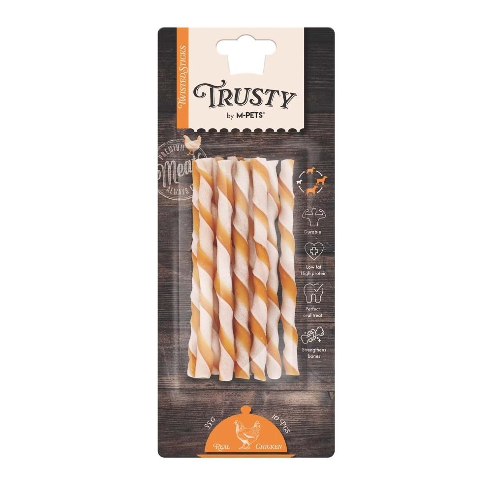 M-Pets Trusty Chicken Twisted Sticks Köpek Ödül Çubuğu 12.7 cm 10'lu
