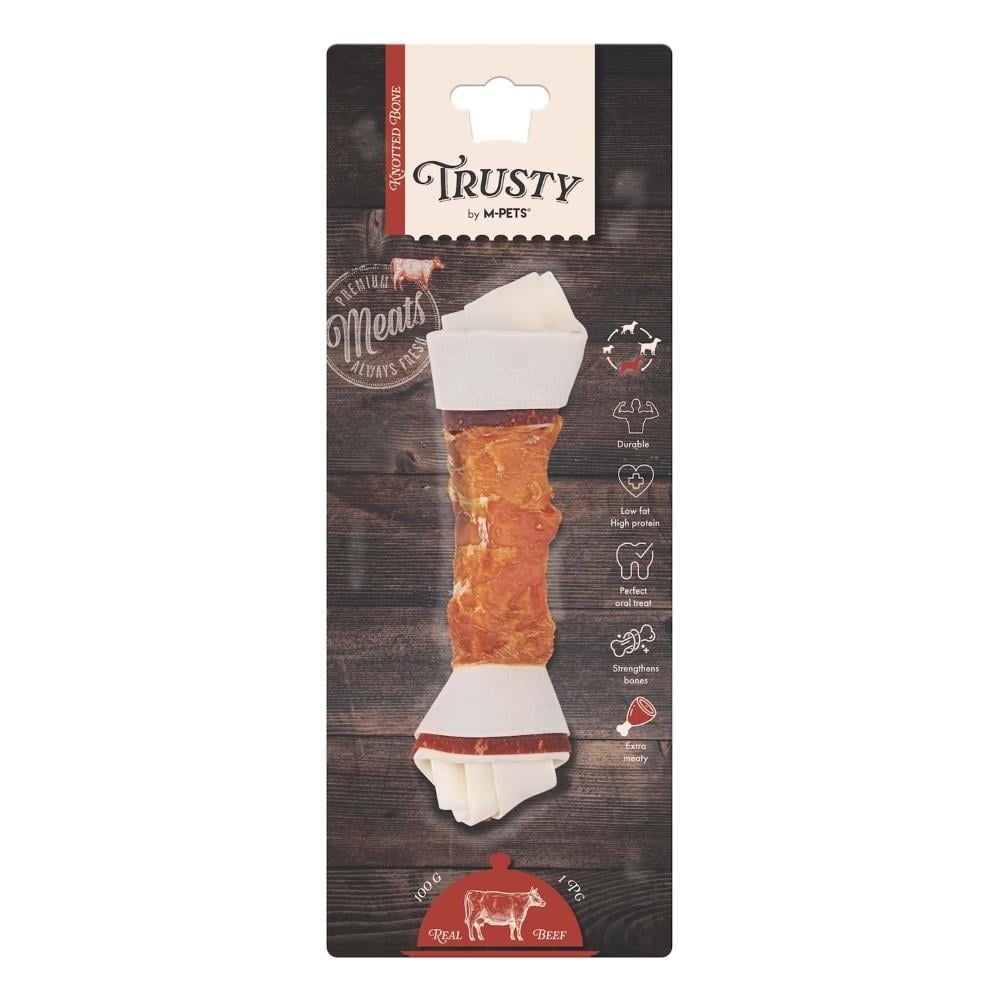 M-Pets Trusty Extra Sığır Etli Düğümlü Köpek Çiğneme Kemiği 20.3 cm