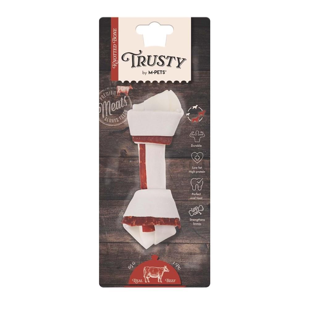 M-Pets Trusty Sığır Etli Düğümlü Kemik Köpek Ödülü 65 gr/15.3 cm