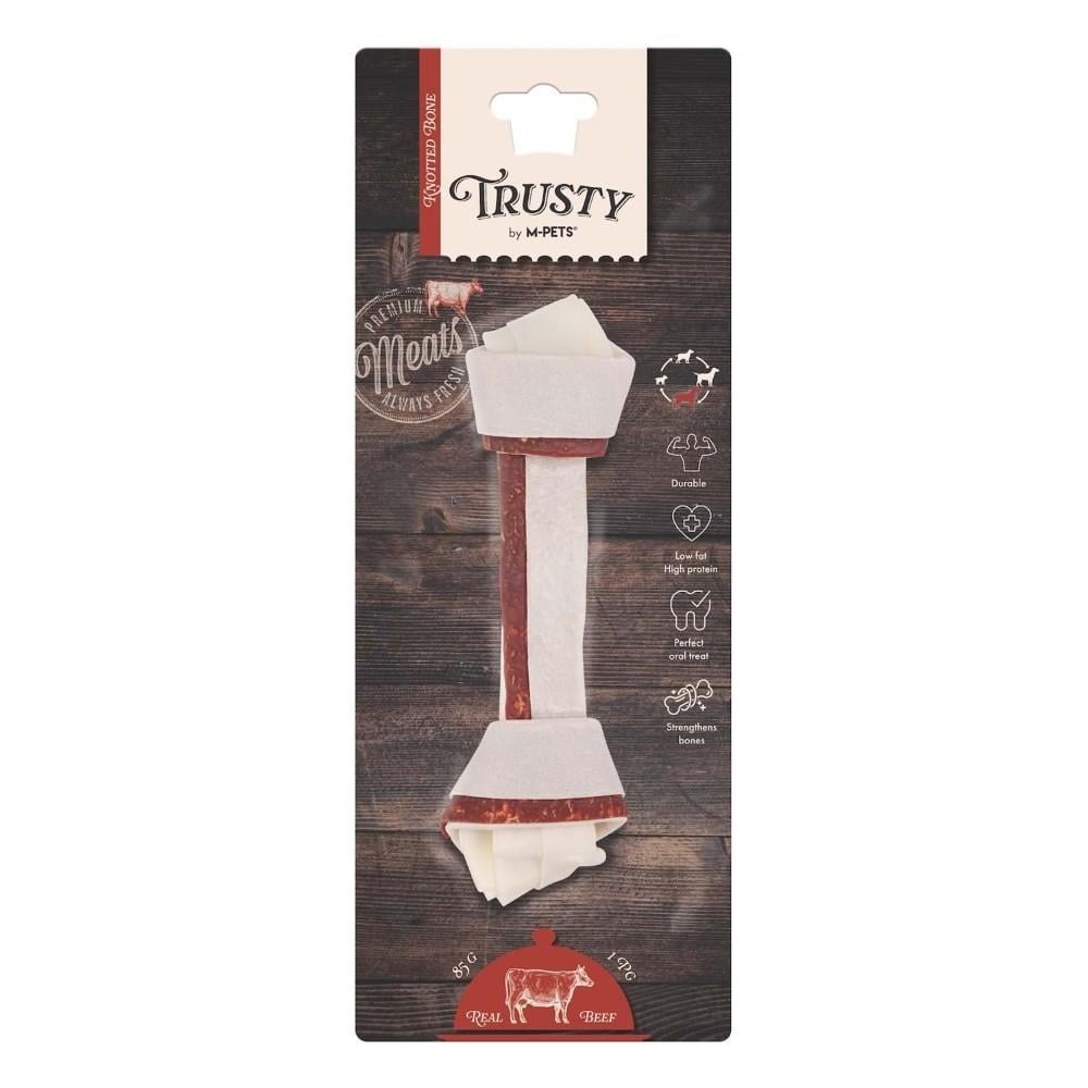 M-Pets Trusty Sığır Etli Düğümlü Kemik Köpek Ödülü 85 gr/20.3 cm