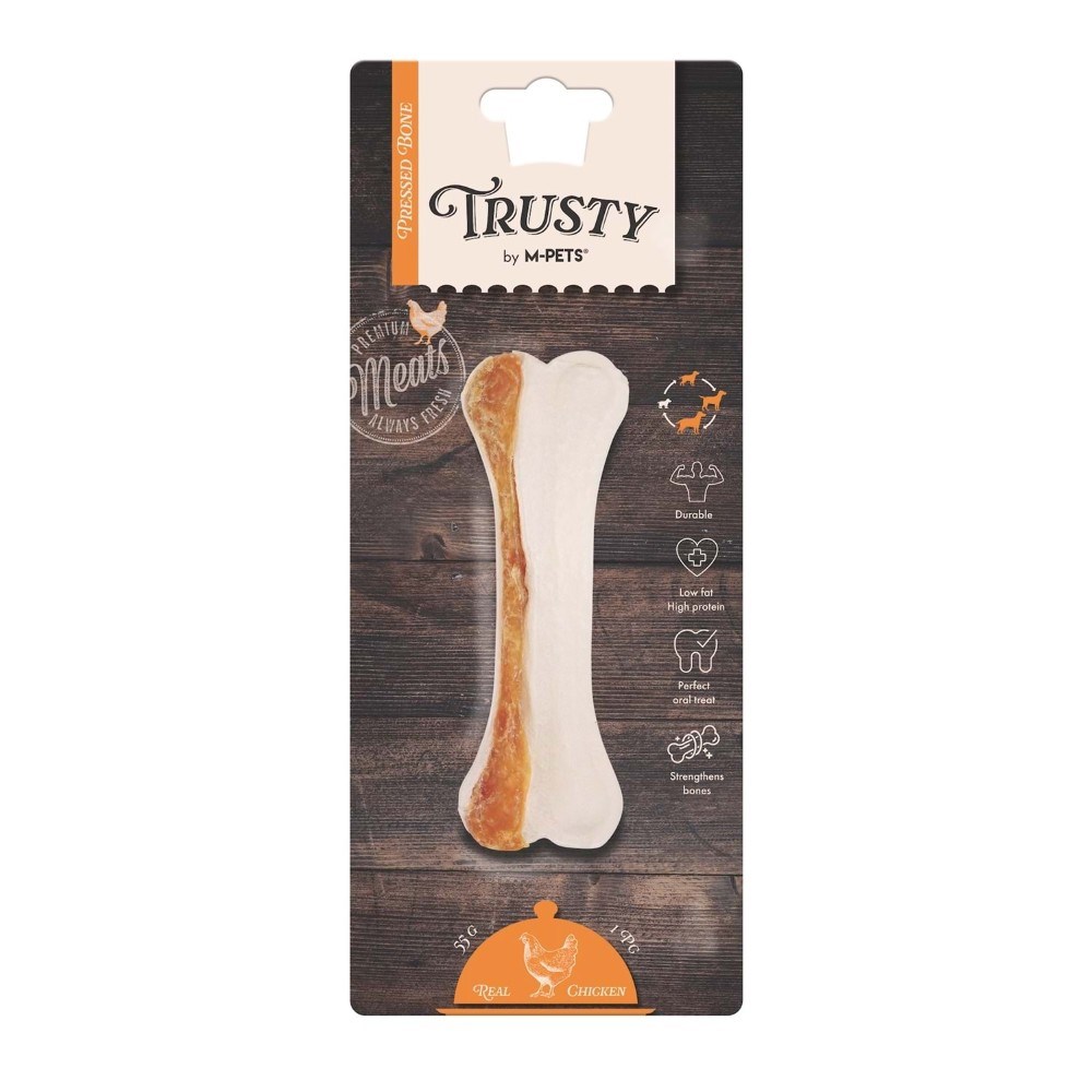 M-Pets Trusty Tavuklu Presli Kemik Köpek Ödülü 55gr/12.7 cm