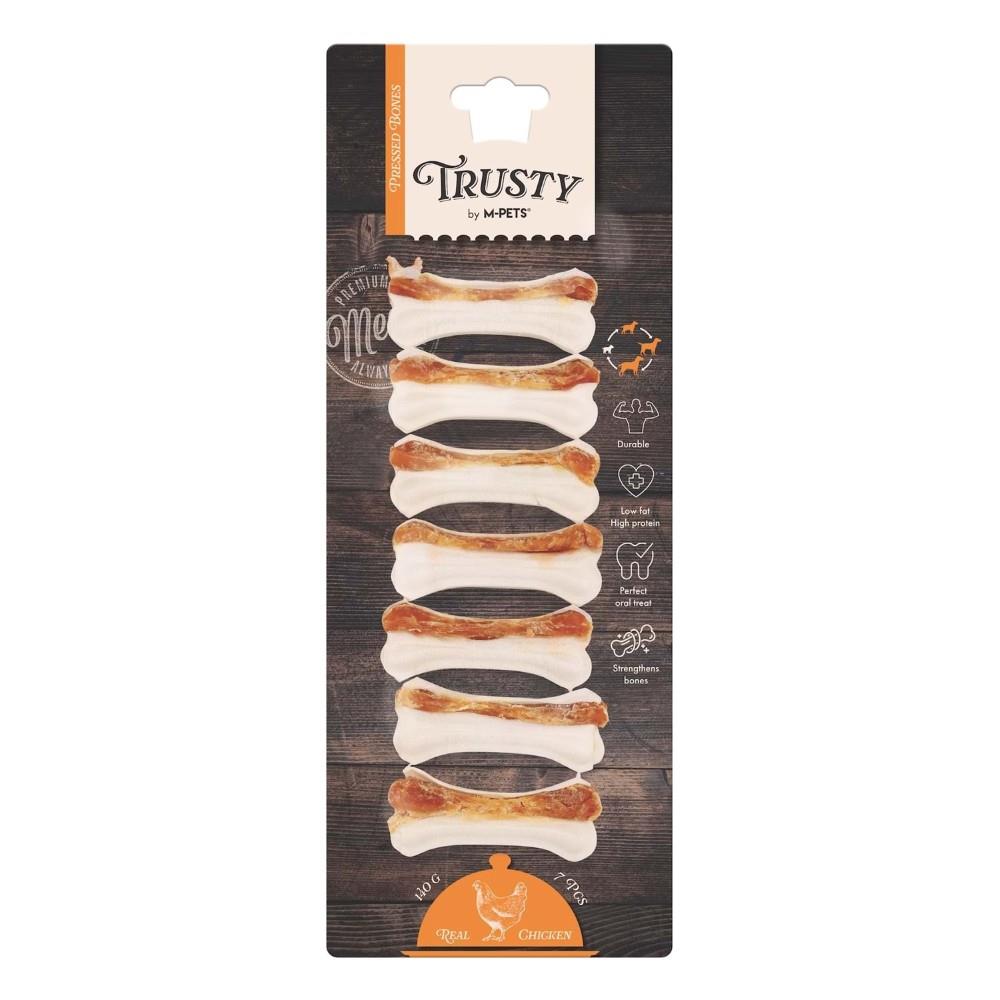 M-Pets Trusty Tavuklu Presli Kemik Köpek Ödülü 7'li 140 gr/7.7 cm