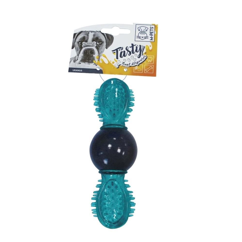 M-Pets Uranus Kauçuk Ödül Hazneli Köpek Oyuncağı 16.5x6x6 cm Mavi