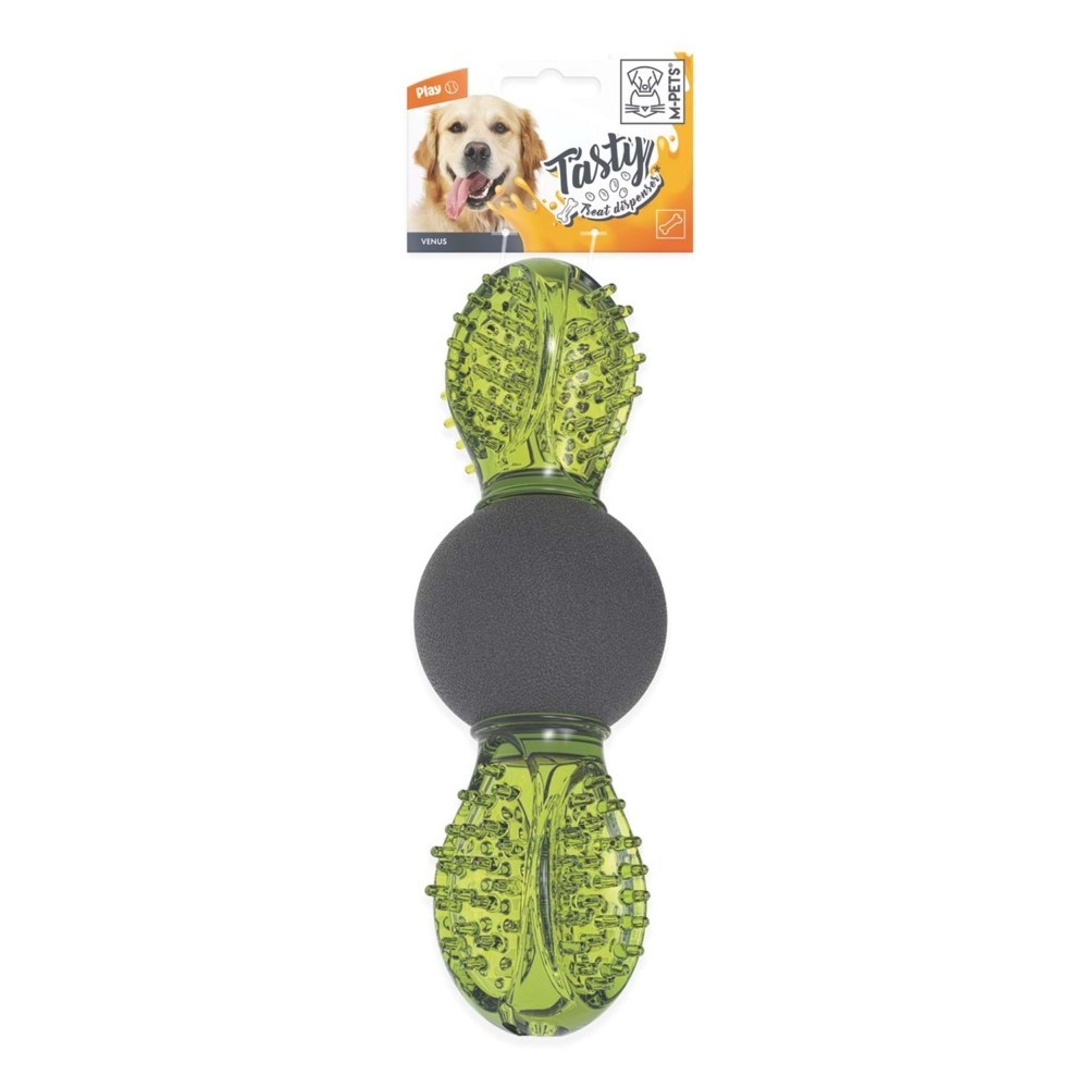 M-Pets Uranus Kauçuk Ödül Hazneli Köpek Oyuncağı 16.5x6x6 cm Yeşil