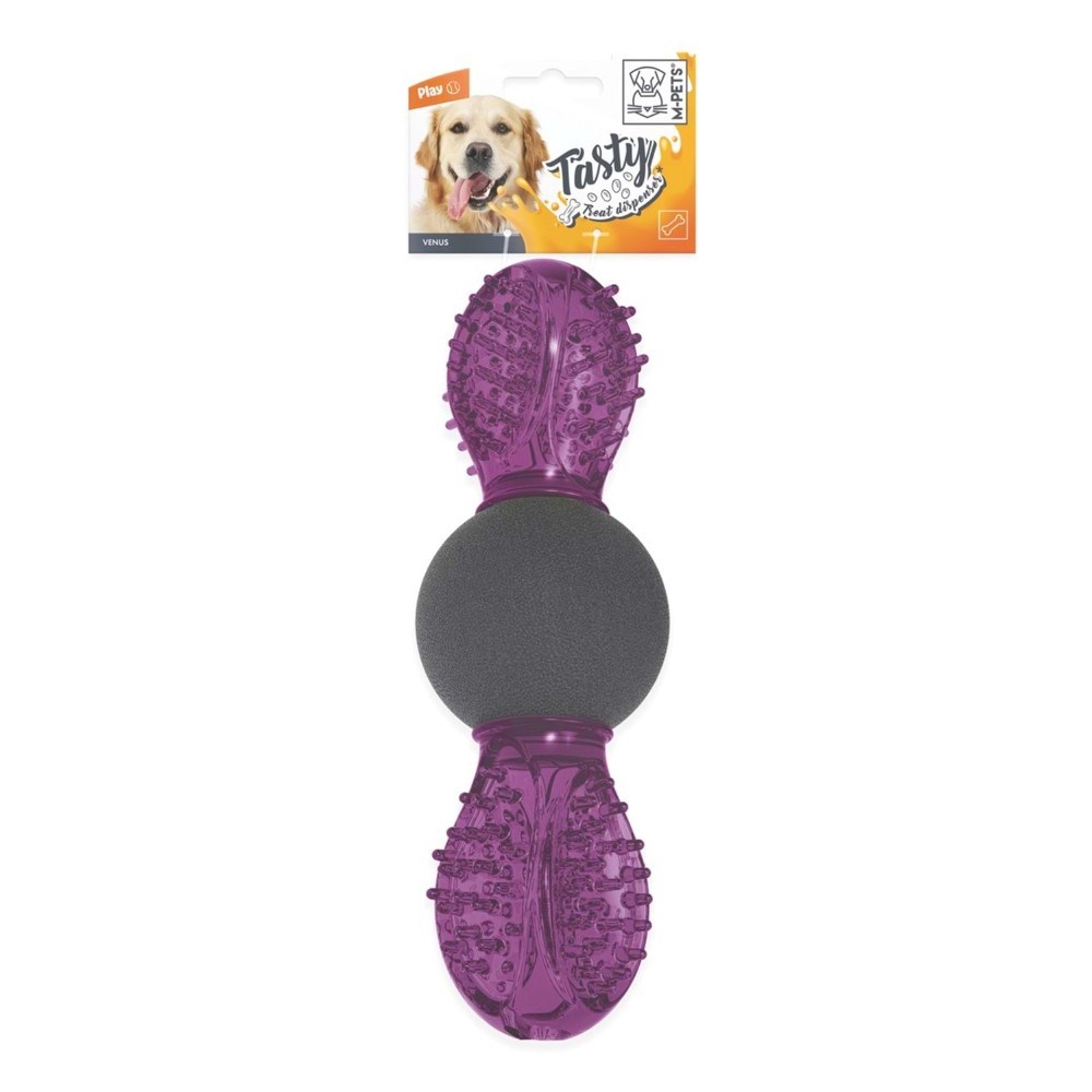 M-Pets Uranus Kauçuk Ödül Hazneli Köpek Oyuncağı 16.5x6x6 cm Mor