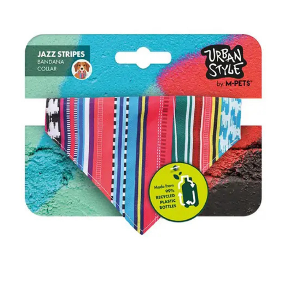 M-Pets Urban Style Jazz Stripes Collar Köpek Bandana XS-S