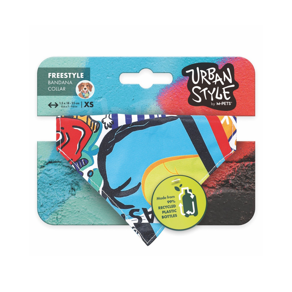 M-Pets Urban Style Köpek Freestyle Bandana Renkli (XS)