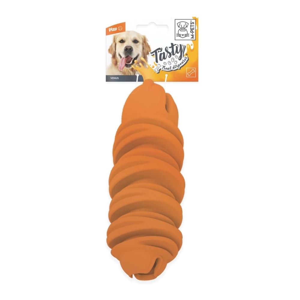 M-Pets Venüs Kauçuk Ödül Hazneli Köpek Oyuncağı 14.7x6x6.1 cm Turuncu