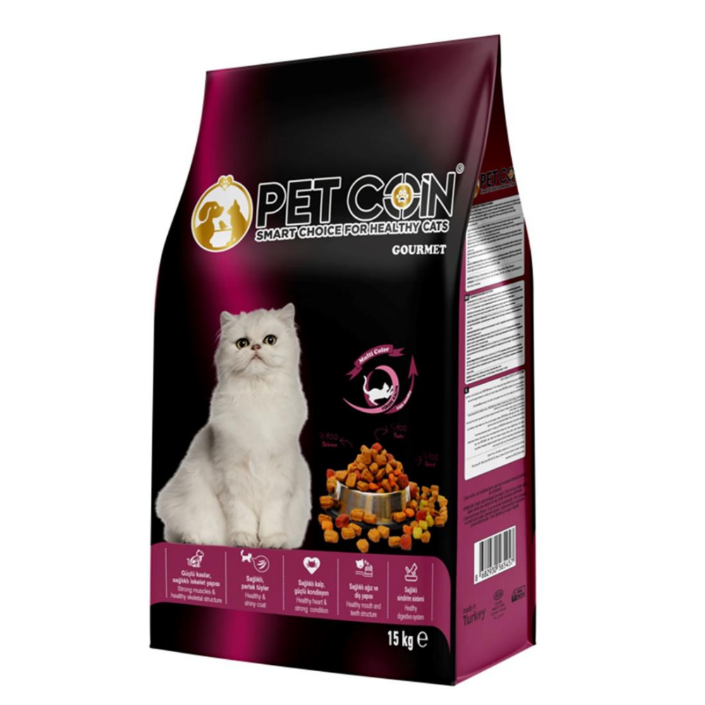 Petcoin Gurme Kedi Maması 15 Kg