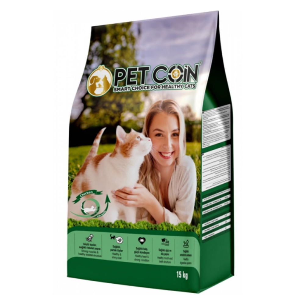 Petcoin Tavuk Etli Kedi Maması 15 Kg