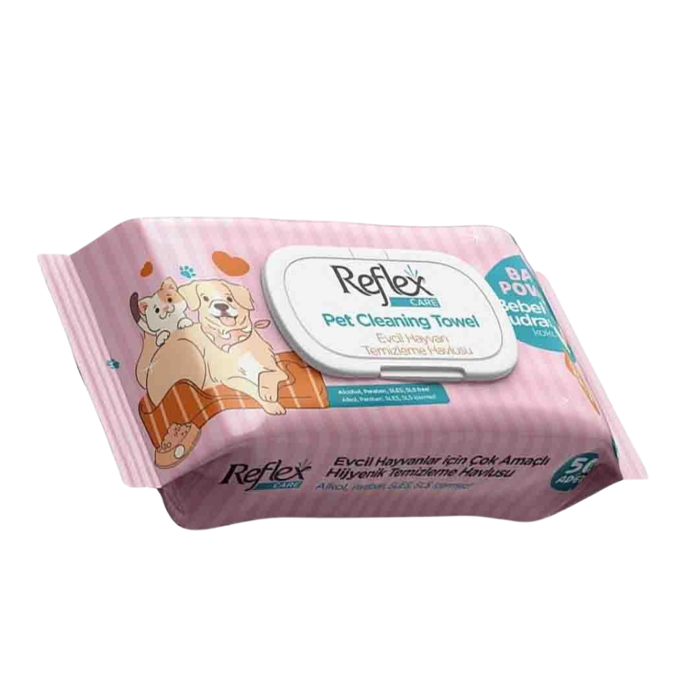 Reflex Care Evcil Hayvanlar İçin Çok Amaçlı Hijyenik Temizleme Havlusu 50adet