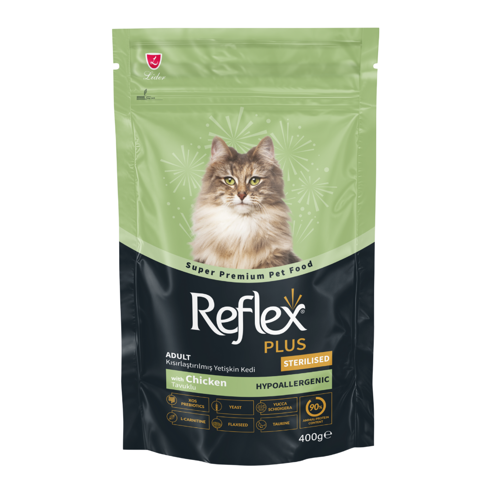 Reflex Plus Hipoalerjenik Tavuklu Kısırlaştırılmış Yetişkin Kedi Maması 400gr